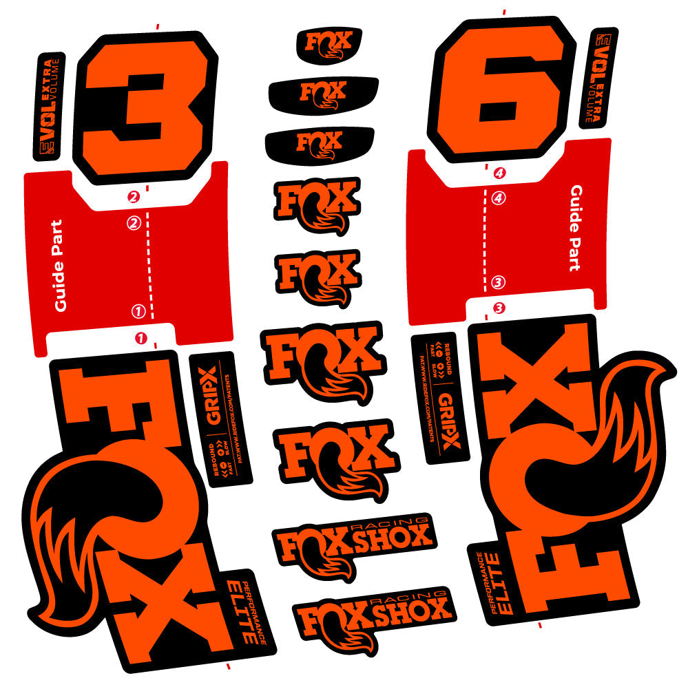Stickers Fox 36 Performance Elite compatibles Autocollants fourche VTT 29"