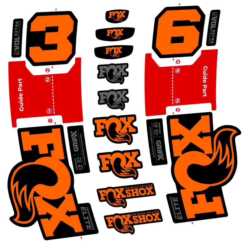 Stickers Fox 36 Performance Elite compatibles Autocollants fourche VTT 29"
