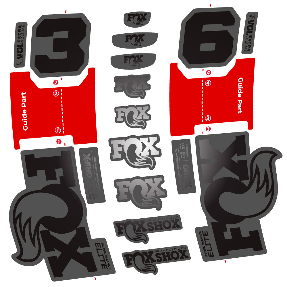 Stickers Fox 36 Performance Elite compatibles - Autocollants fourche VTT