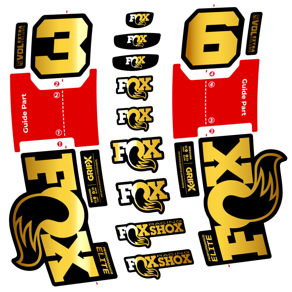 Stickers Fox 36 Performance Elite compatibles Autocollants fourche VTT 29"