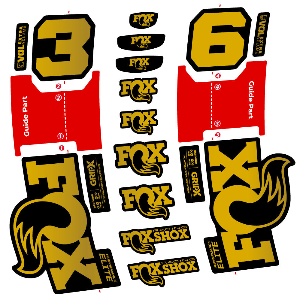 Stickers Fox 36 Performance Elite compatibles Autocollants fourche VTT 29"