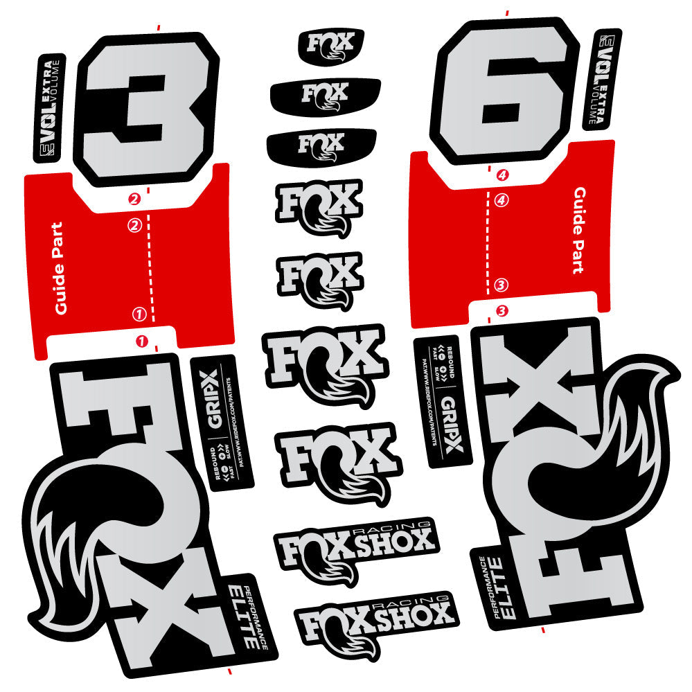 Stickers Fox 36 Performance Elite compatibles - Autocollants fourche VTT