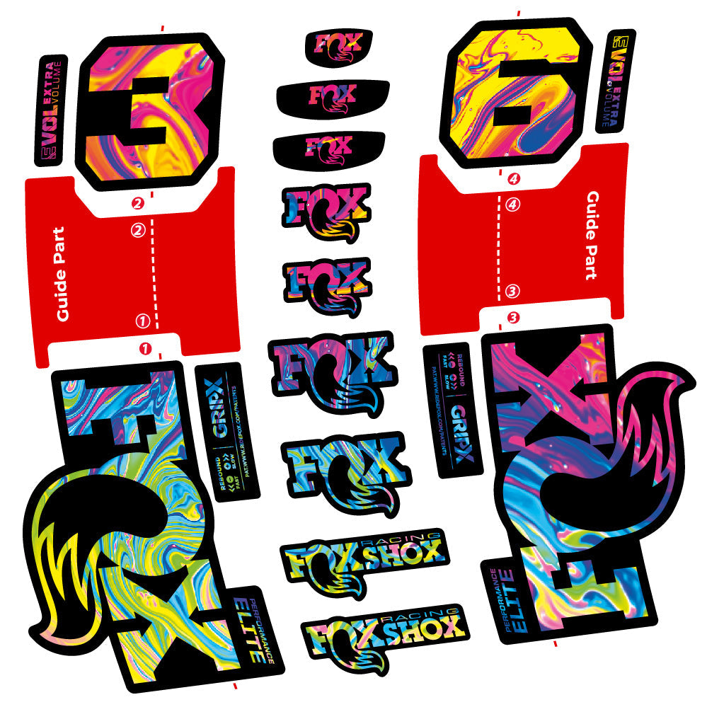 Stickers Fox 36 Performance Elite compatibles - Autocollants fourche VTT