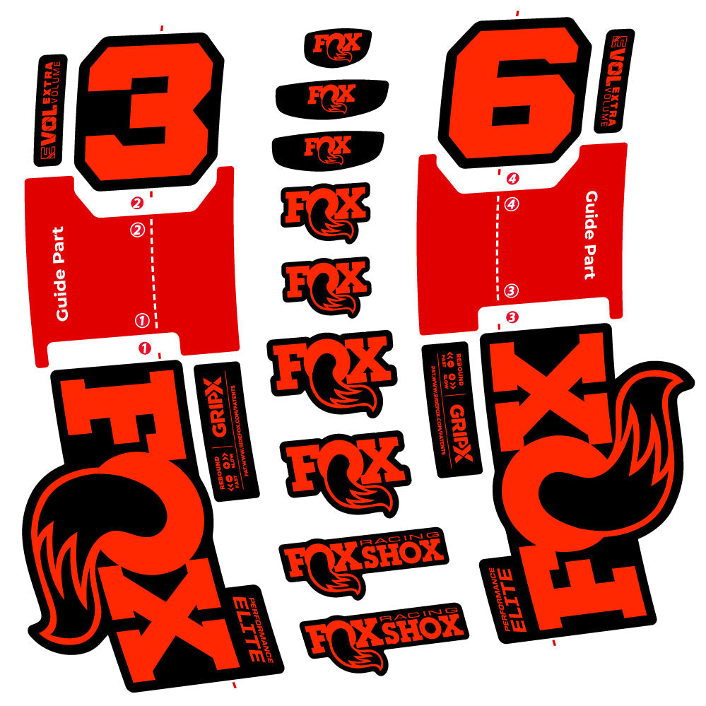 Stickers Fox 36 Performance Elite compatibles - Autocollants fourche VTT