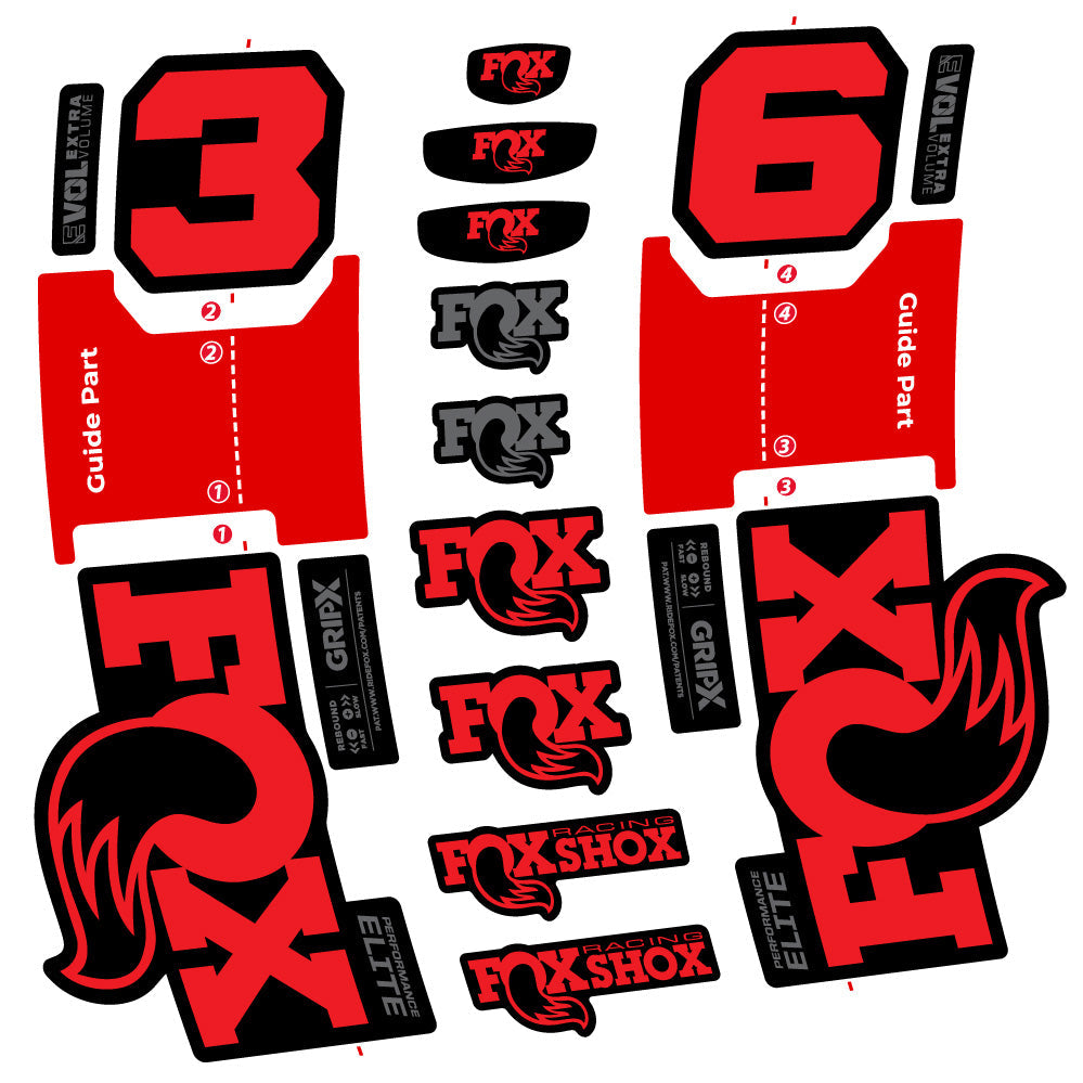 Stickers Fox 36 Performance Elite compatibles - Autocollants fourche VTT