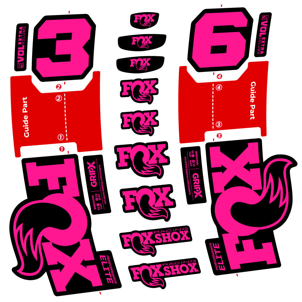 Stickers Fox 36 Performance Elite compatibles Autocollants fourche VTT 29"