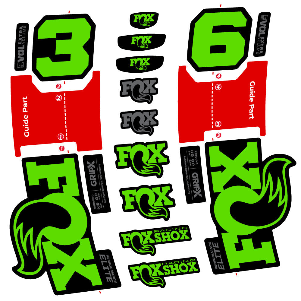 Stickers Fox 36 Performance Elite compatibles Autocollants fourche VTT 29"