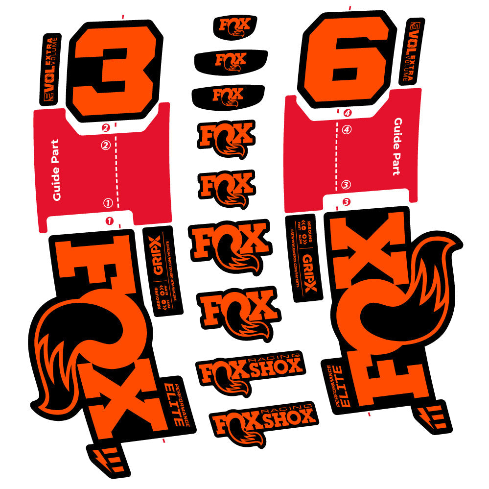 Stickers FOX 36 Performance Elite EOptimized compatibles Autocollants fourche VTT 29"