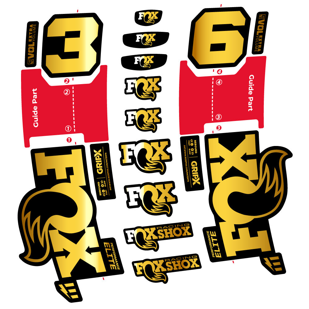 Stickers FOX 36 Performance Elite EOptimized compatibles Autocollants fourche VTT 29"
