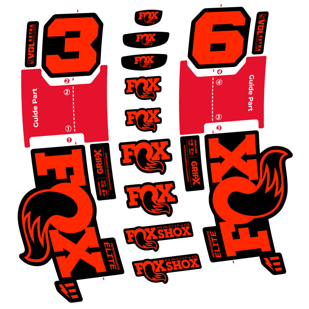 Stickers FOX 36 Performance Elite EOptimized compatibles Autocollants fourche VTT 29"