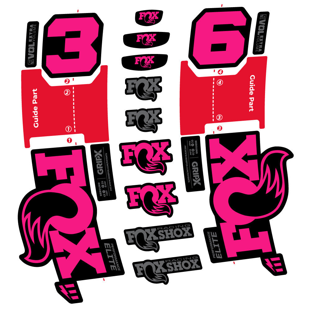 Stickers FOX 36 Performance Elite EOptimized compatibles Autocollants fourche VTT 29"