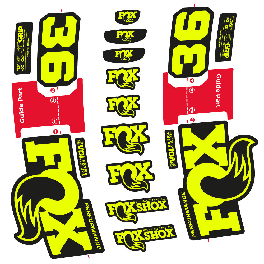 Stickers FOX 36 Performance compatibles - Autocollants fourche VTT