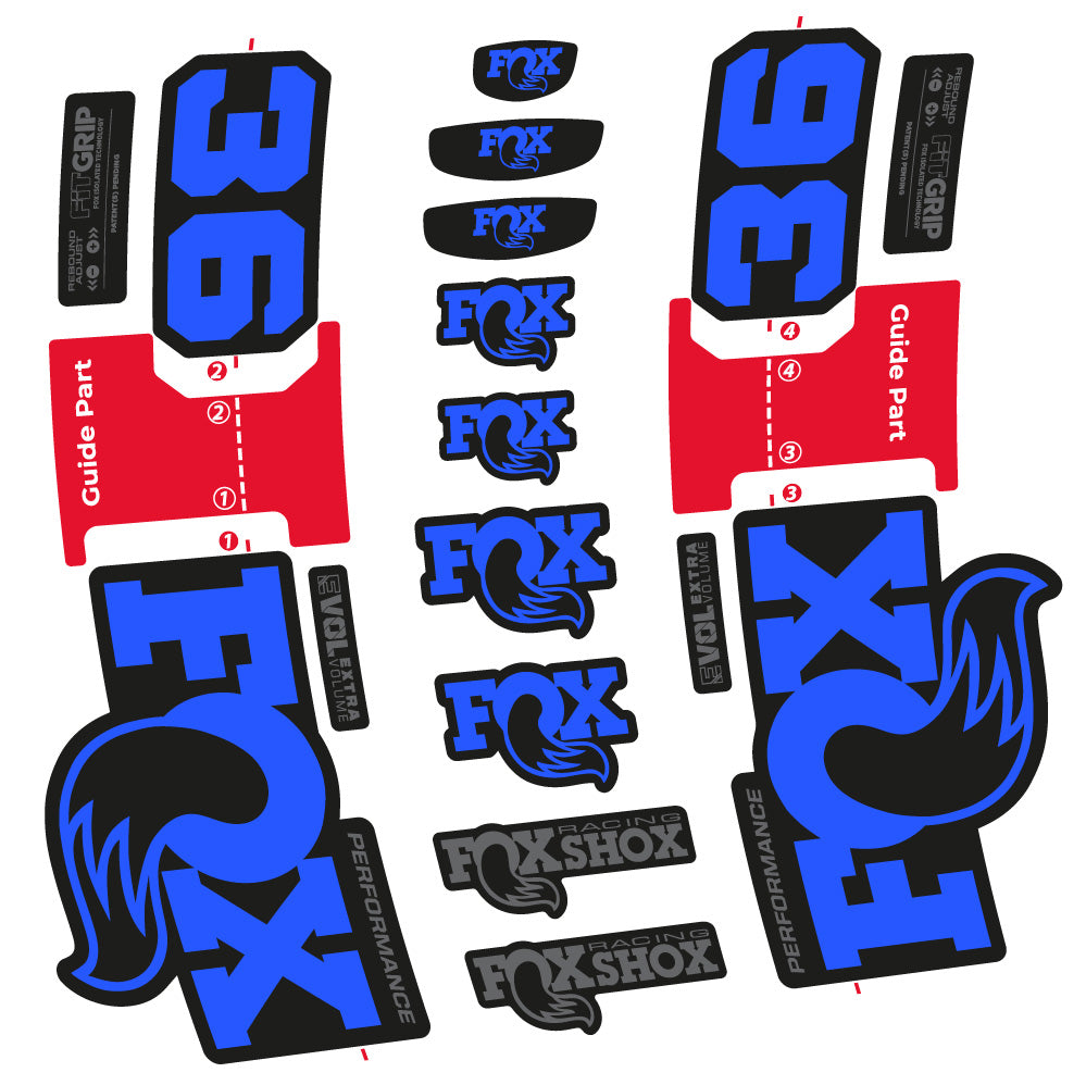 Stickers FOX 36 Performance compatibles - Autocollants fourche VTT