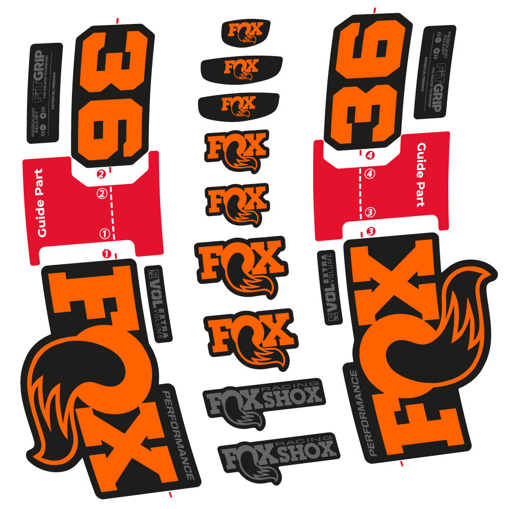 Stickers FOX 36 Performance compatibles Autocollants fourche VTT 29"
