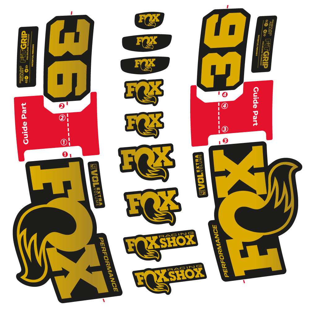 Stickers FOX 36 Performance compatibles Autocollants fourche VTT 29"