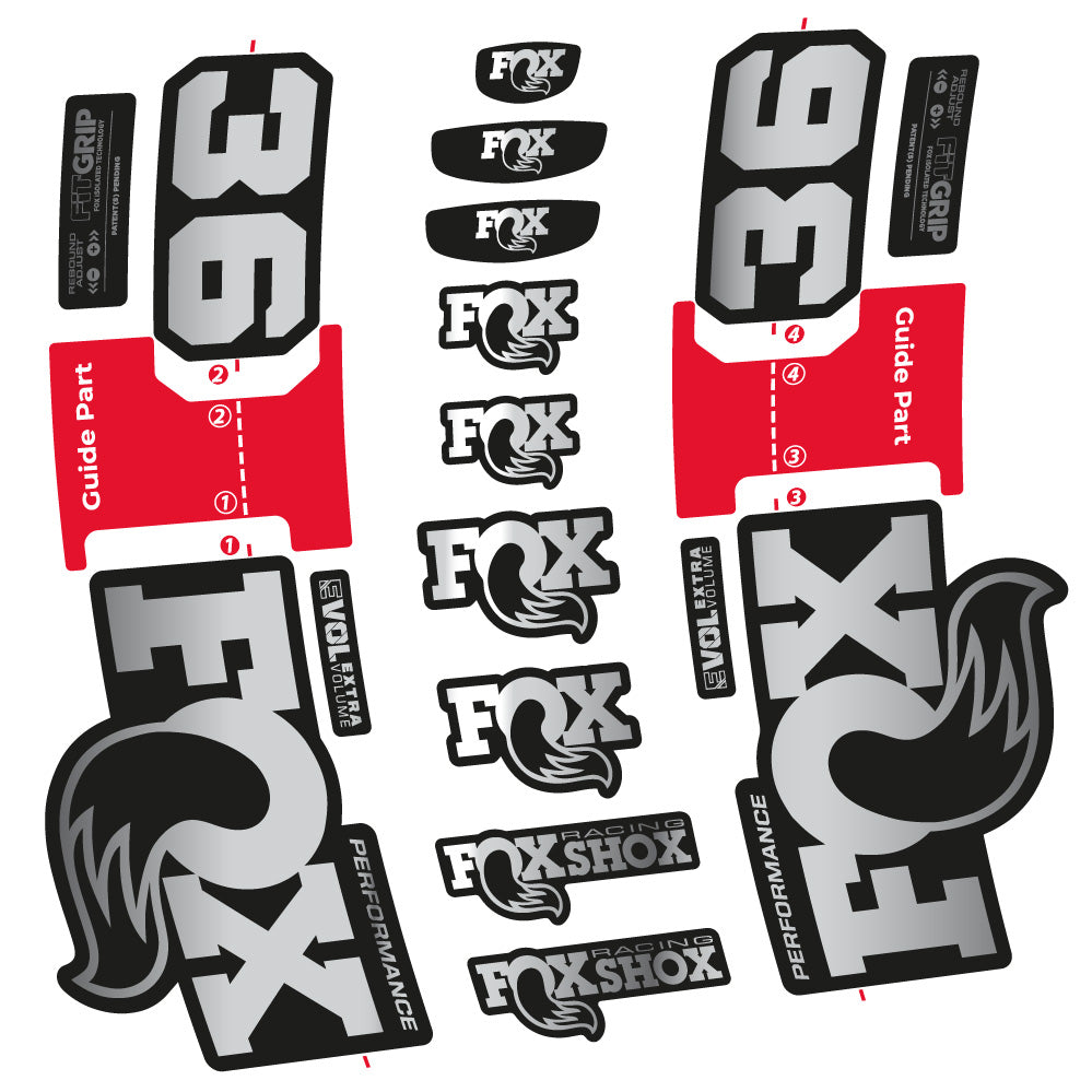 Stickers FOX 36 Performance compatibles - Autocollants fourche VTT
