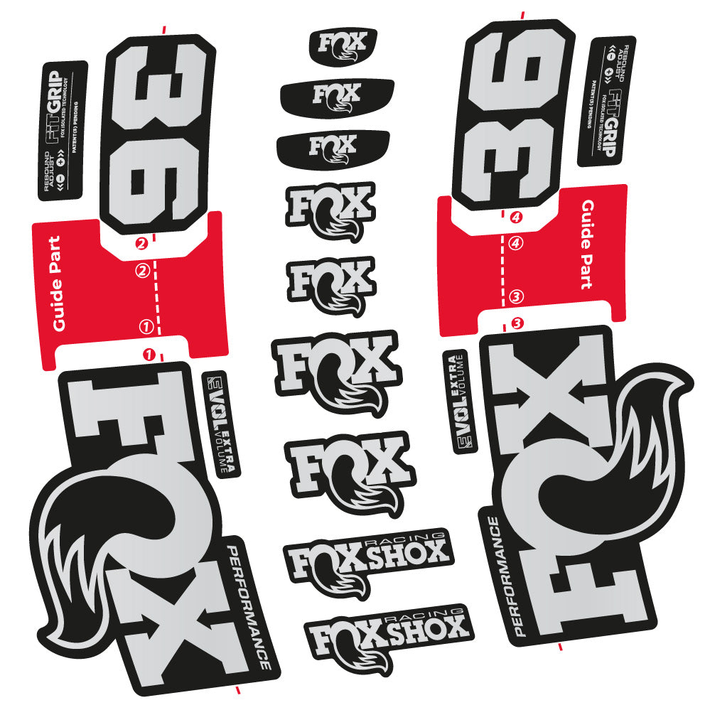 Stickers FOX 36 Performance compatibles - Autocollants fourche VTT