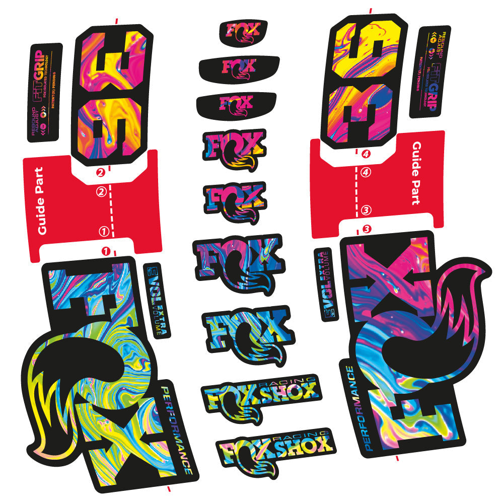Stickers FOX 36 Performance compatibles - Autocollants fourche VTT