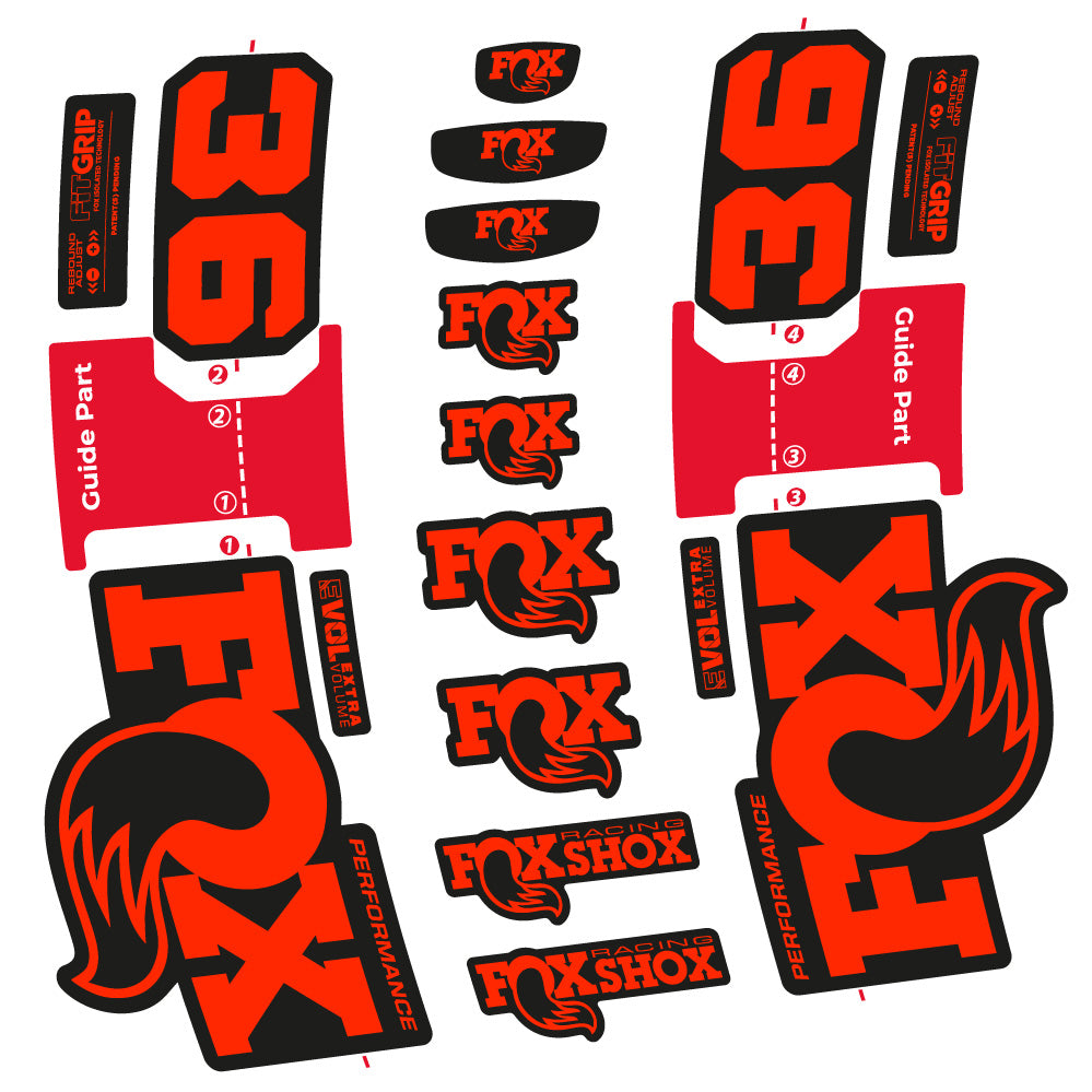 Stickers FOX 36 Performance compatibles - Autocollants fourche VTT