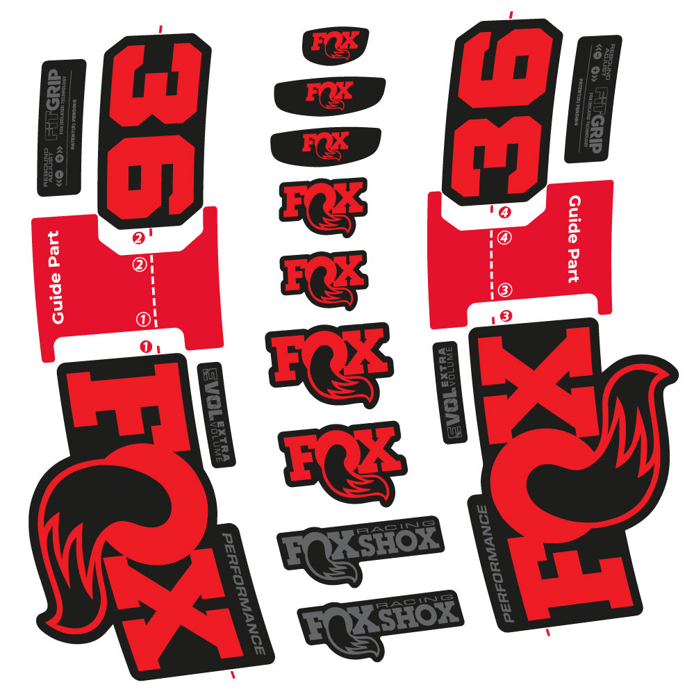 Stickers FOX 36 Performance compatibles - Autocollants fourche VTT