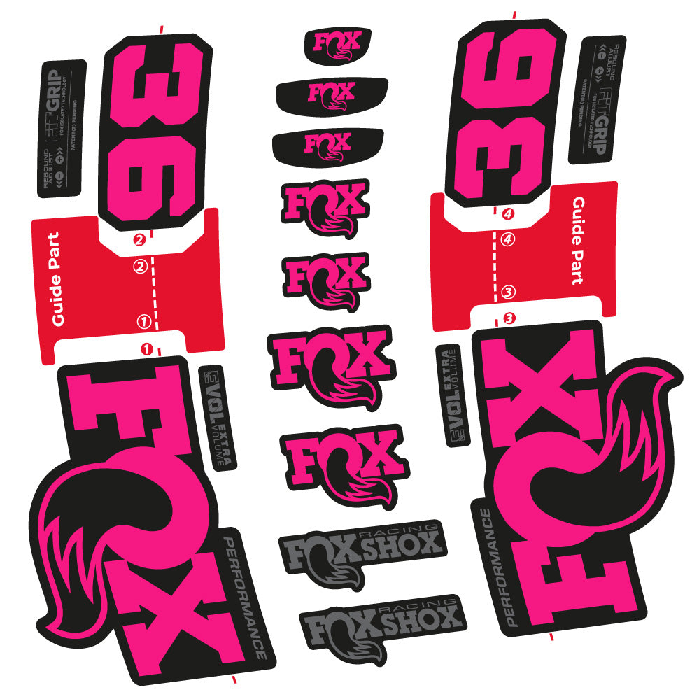 Stickers FOX 36 Performance compatibles - Autocollants fourche VTT