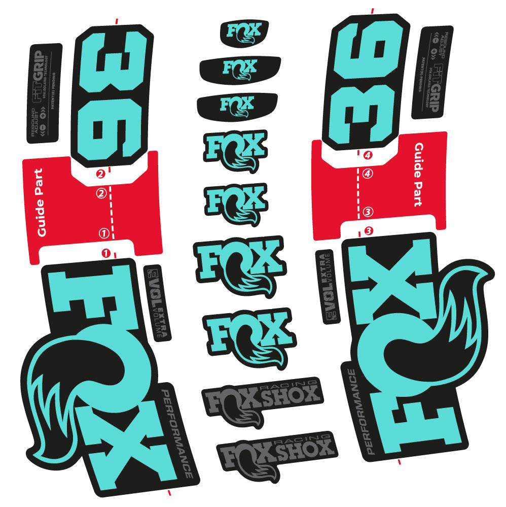 Stickers FOX 36 Performance compatibles Autocollants fourche VTT 29"