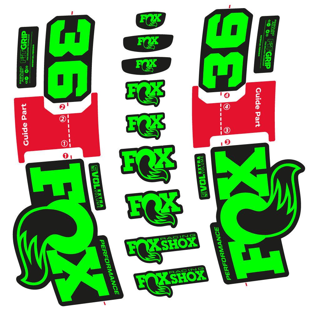 Stickers FOX 36 Performance compatibles - Autocollants fourche VTT