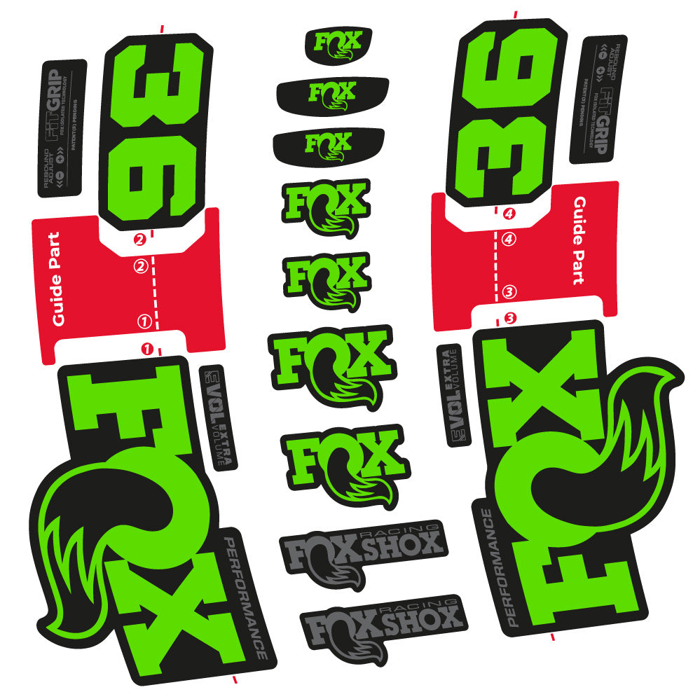 Stickers FOX 36 Performance compatibles Autocollants fourche VTT 29"