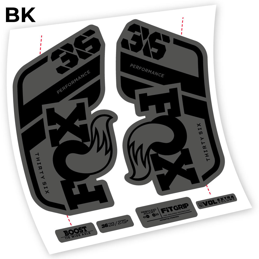 Stickers Fox 36 Performance 2021 compatibles Autocollants fourche VTT