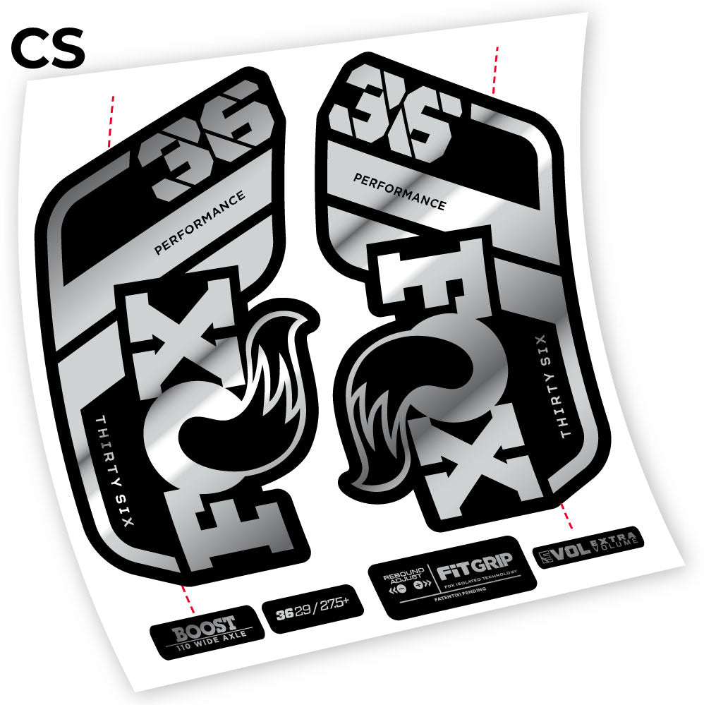Stickers Fox 36 Performance 2021 compatibles Autocollants fourche VTT