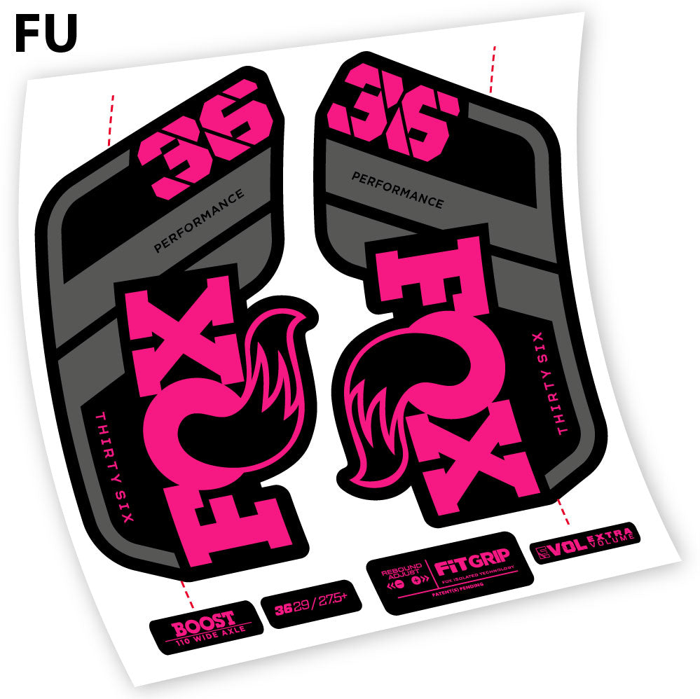 Stickers Fox 36 Performance 2021 compatibles Autocollants fourche VTT