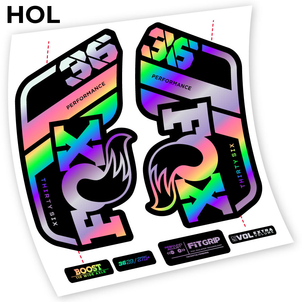 Stickers Fox 36 Performance 2021 compatibles Autocollants fourche VTT