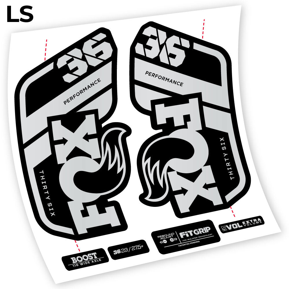 Stickers Fox 36 Performance 2021 compatibles Autocollants fourche VTT