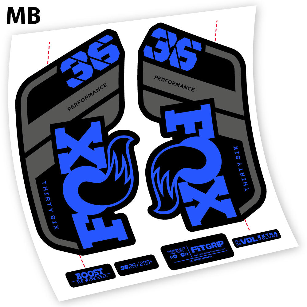 Stickers Fox 36 Performance 2021 compatibles Autocollants fourche VTT