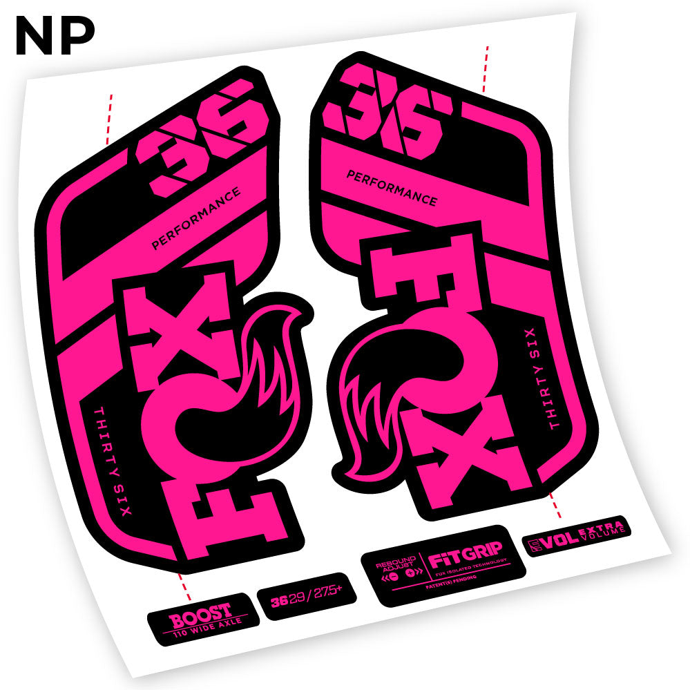 Stickers Fox 36 Performance 2021 compatibles Autocollants fourche VTT