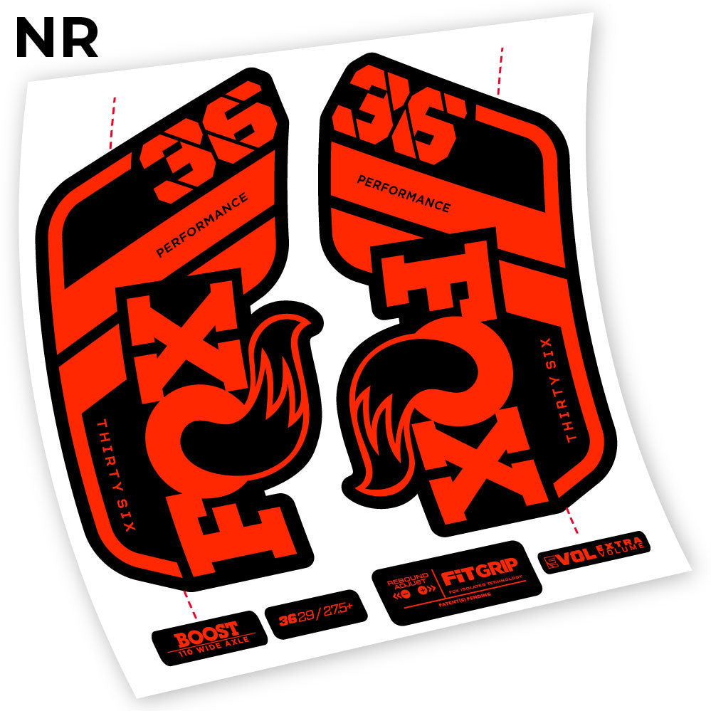 Stickers Fox 36 Performance 2021 compatibles Autocollants fourche VTT