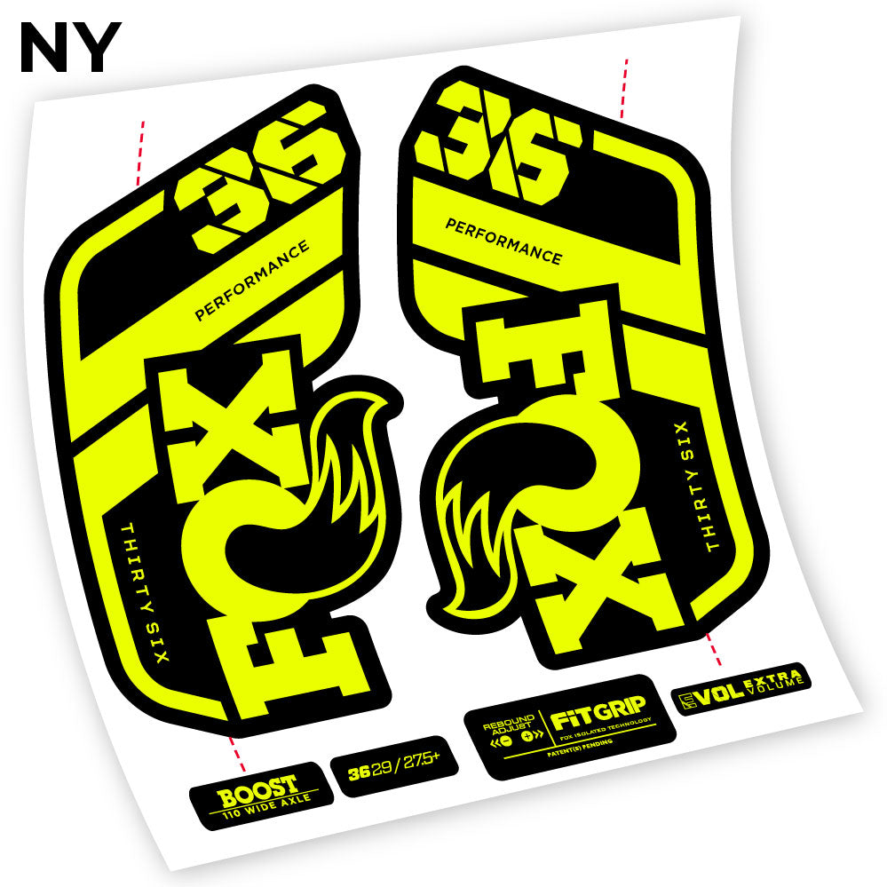 Stickers Fox 36 Performance 2021 compatibles Autocollants fourche VTT