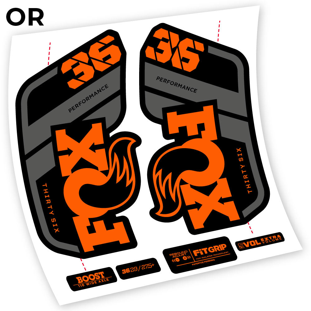 Stickers Fox 36 Performance 2021 compatibles Autocollants fourche VTT