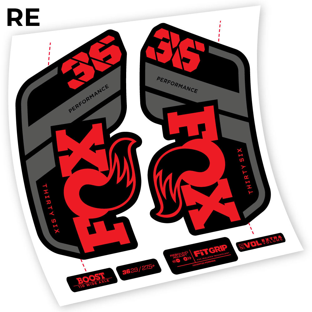 Stickers Fox 36 Performance 2021 compatibles Autocollants fourche VTT