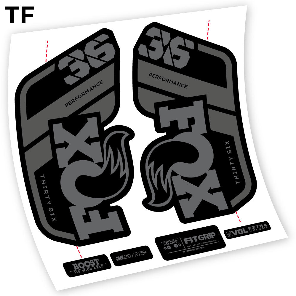 Stickers Fox 36 Performance 2021 compatibles Autocollants fourche VTT