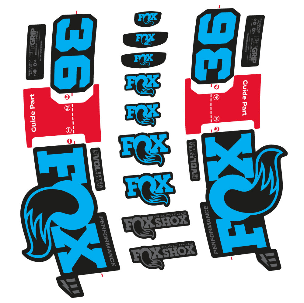 Stickers Fox 36 Performance EOptimized compatibles Autocollants fourche VTT 29"