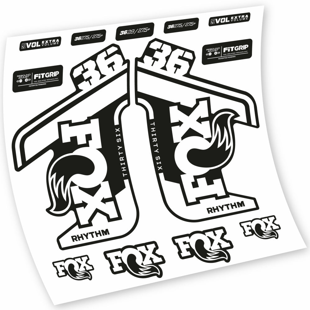 Stickers Fox 36 Rhythm 20212022 compatibles Autocollants fourche VTT 29"