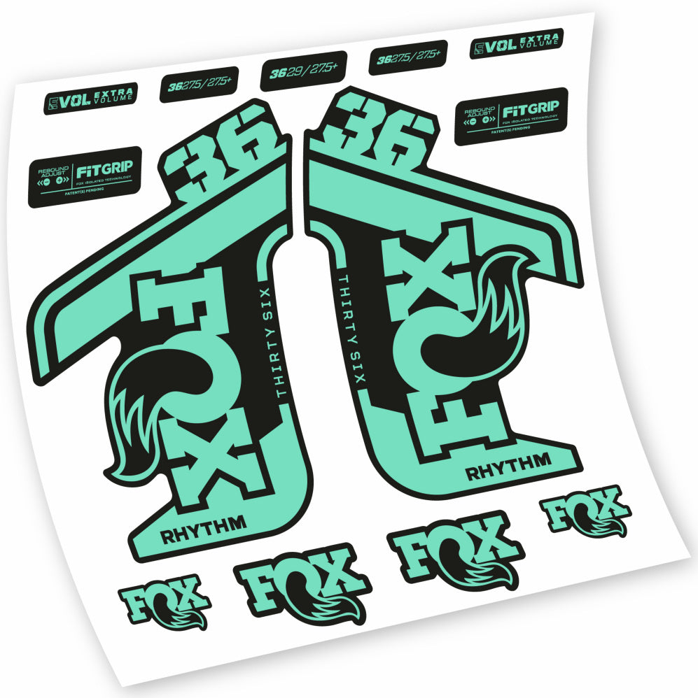 Stickers Fox 36 Rhythm 20212022 compatibles Autocollants fourche VTT 29"