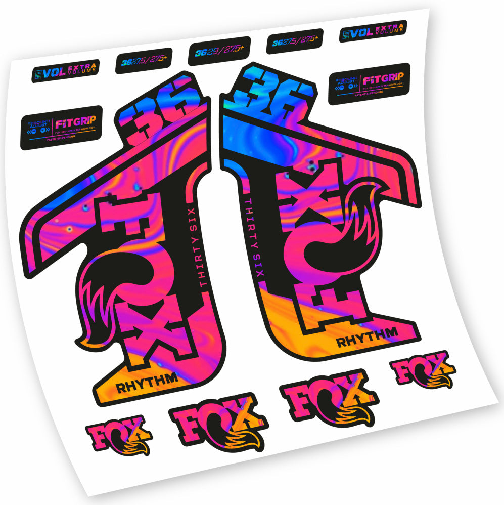 Stickers Fox 36 Rhythm 20212022 compatibles Autocollants fourche VTT 29"