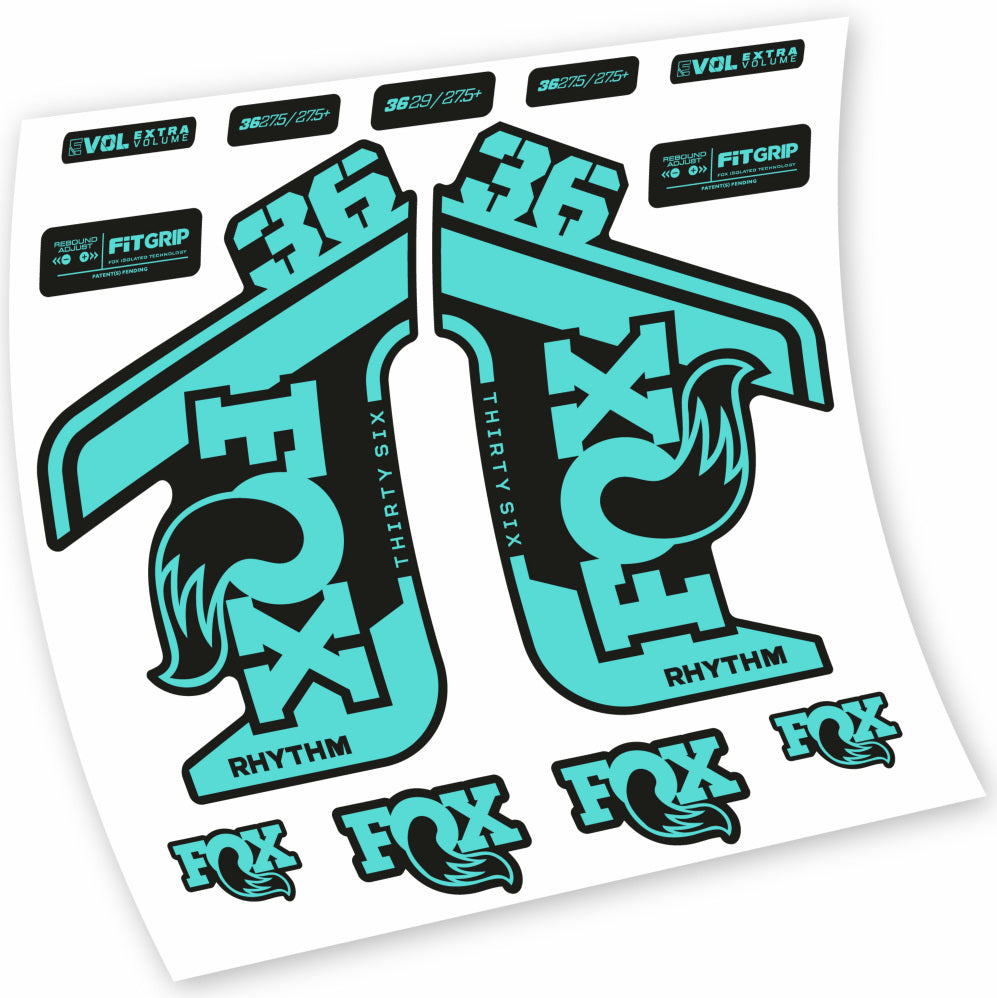 Stickers Fox 36 Rhythm 20212022 compatibles Autocollants fourche VTT 29"
