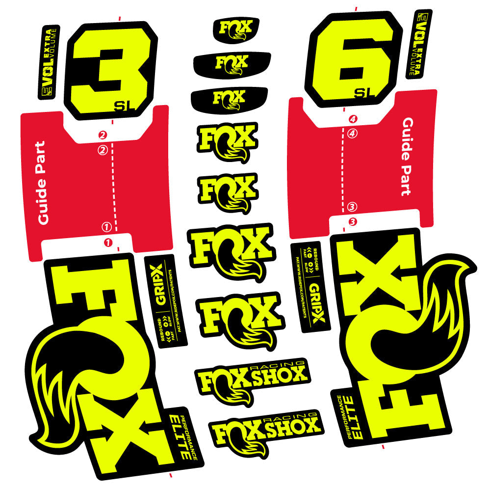 Stickers Fox 36 SL Performance Elite compatibles - Autocollants fourche VTT