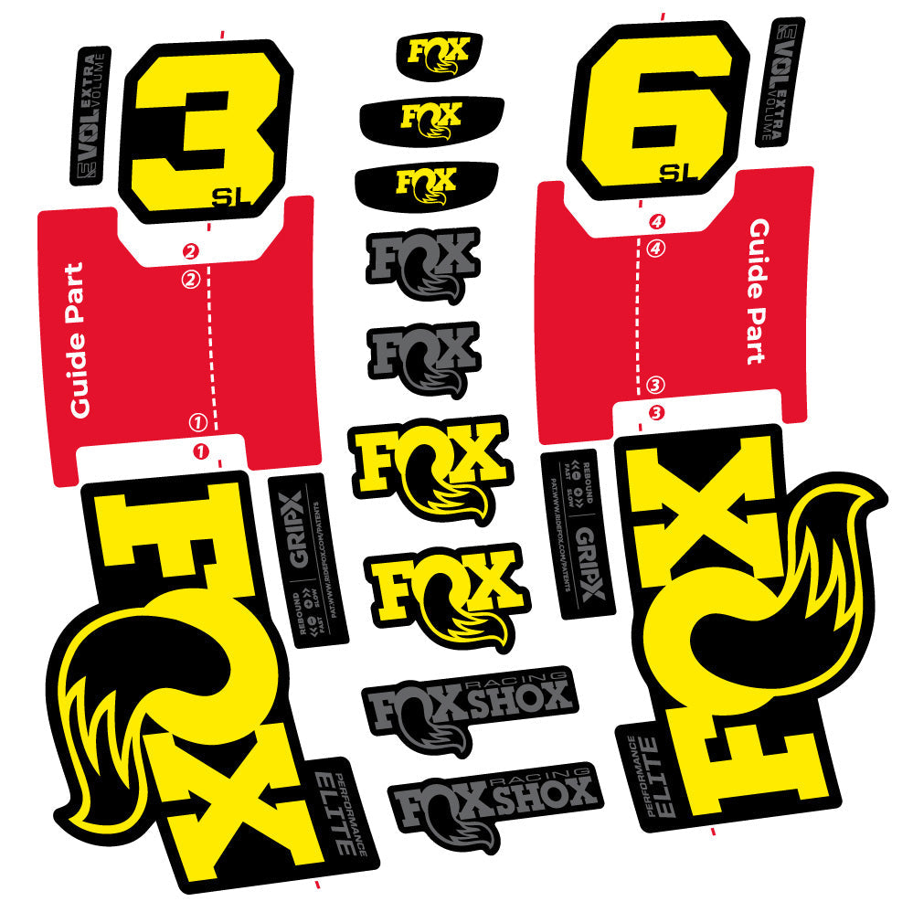 Stickers Fox 36 SL Performance Elite compatibles Autocollants fourche VTT 29"