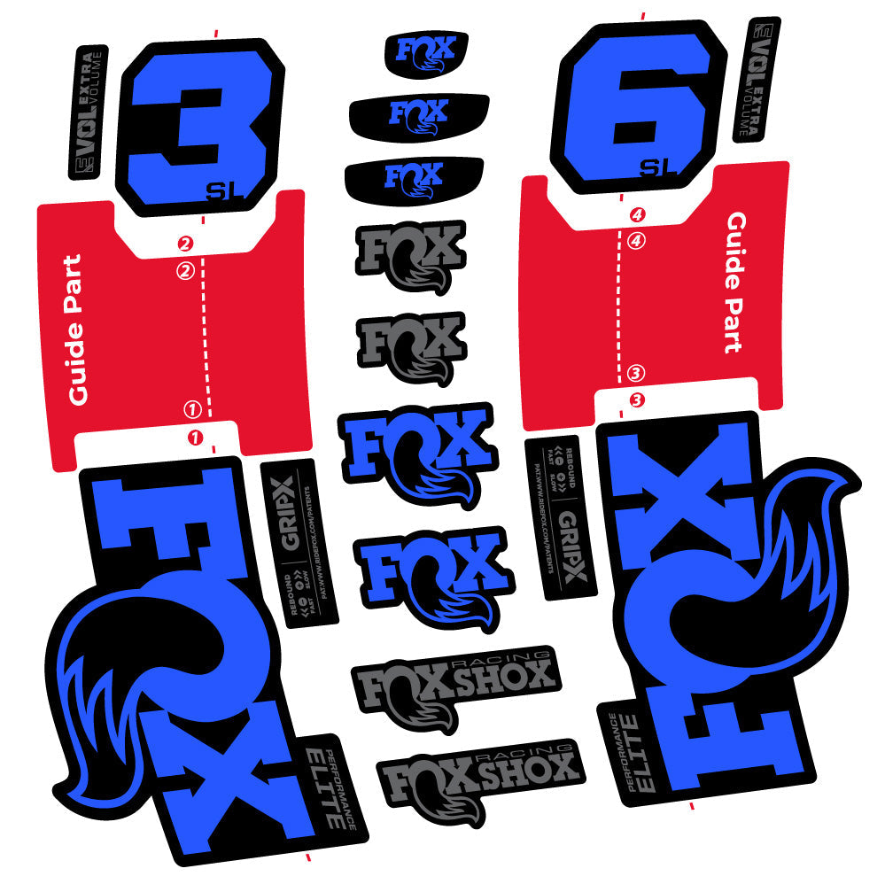 Stickers Fox 36 SL Performance Elite compatibles Autocollants fourche VTT 29"