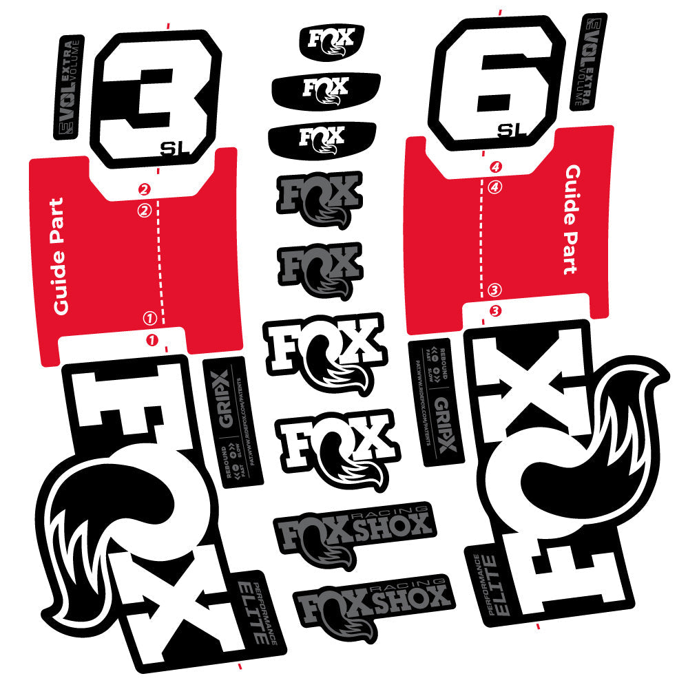Stickers Fox 36 SL Performance Elite compatibles Autocollants fourche VTT 29"
