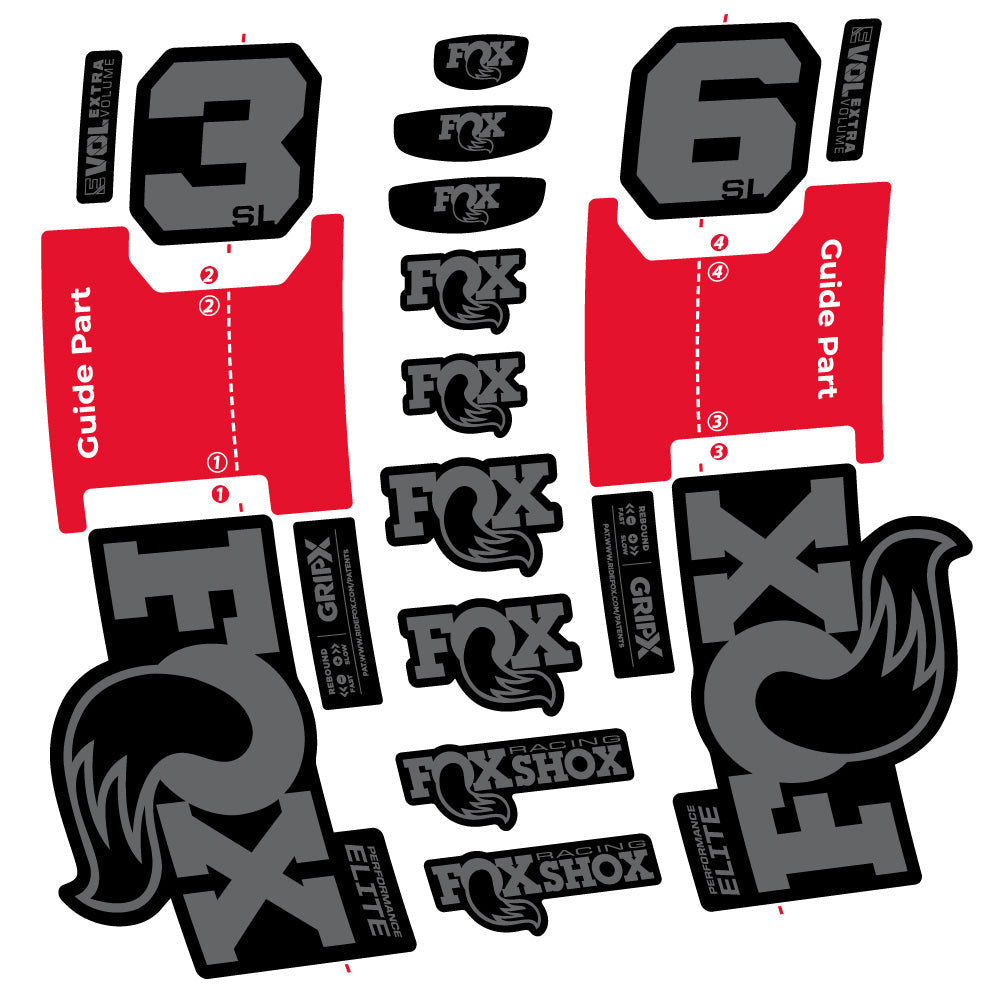 Stickers Fox 36 SL Performance Elite compatibles Autocollants fourche VTT 29"